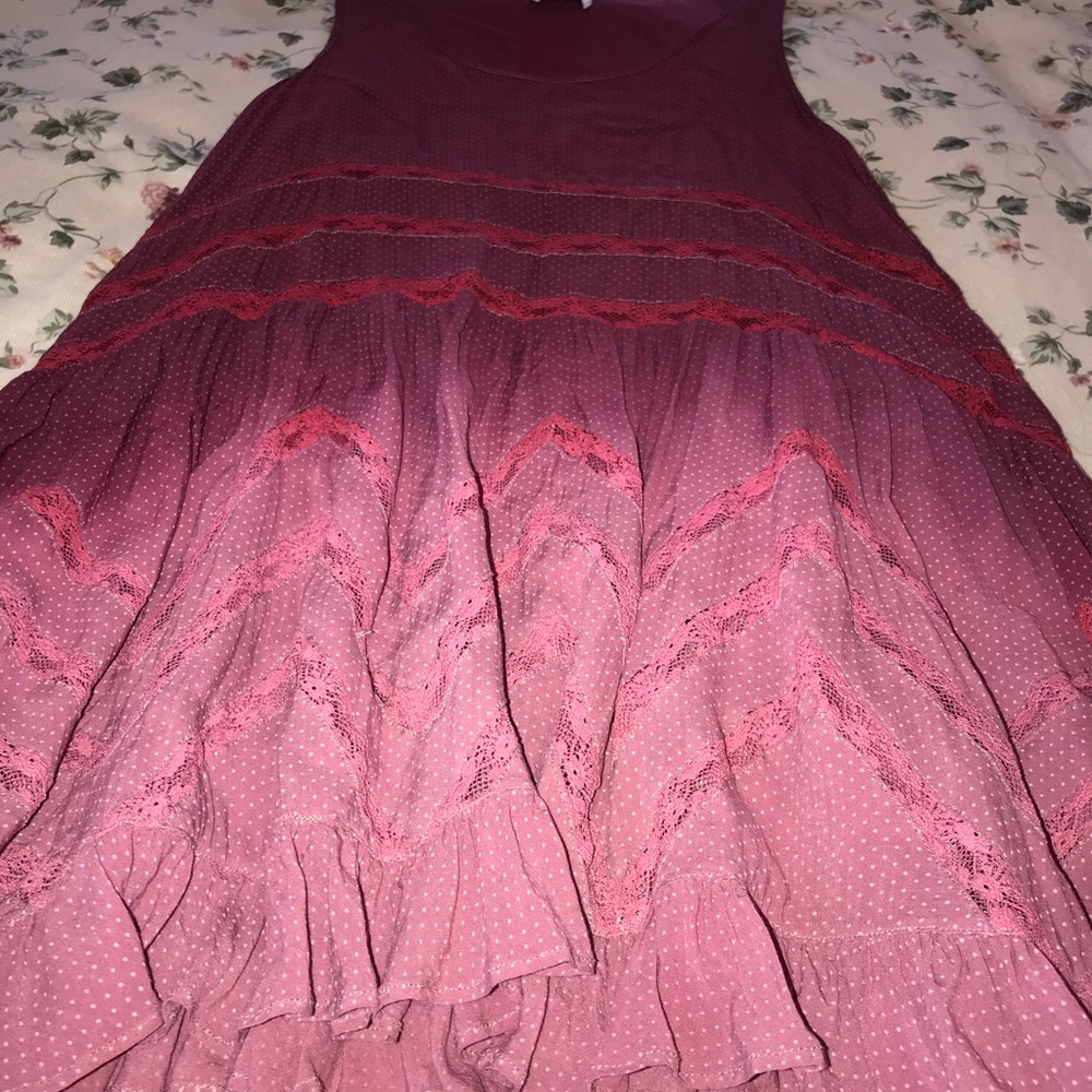 Voile and Lace Trapeze Slip Ombre Ombré Custom Dye - Picture 4 of 8